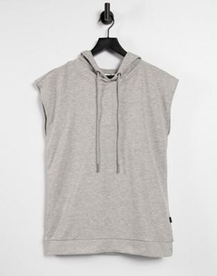 Noisy May sleeveless hoodie in grey - ASOS Price Checker