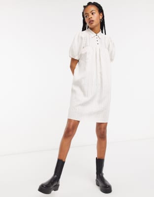 pinstripe shirt dress