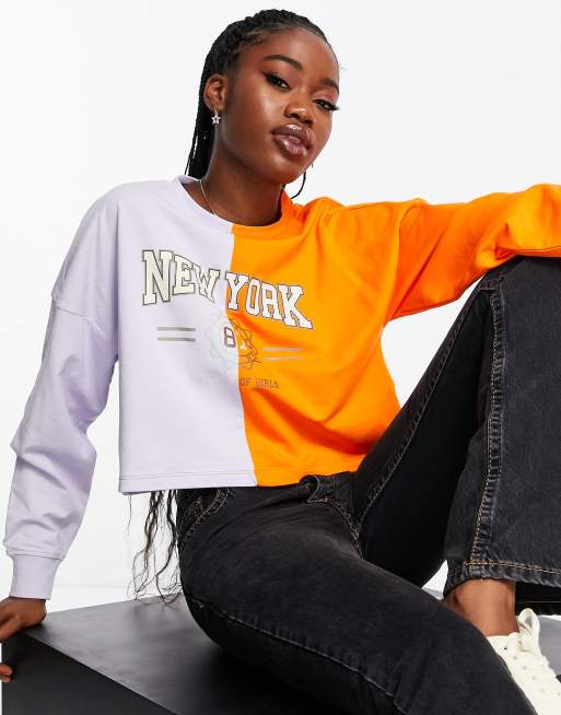 Cropped 2025 graphic sweatshirt