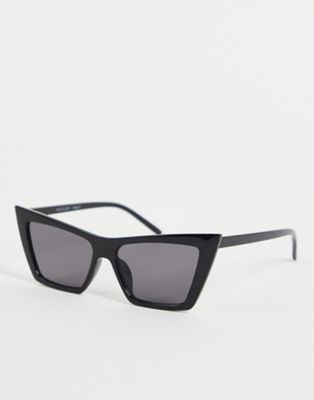 Noisy May square cateye sunglasses in black