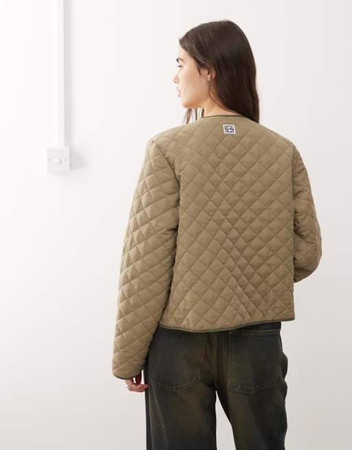 Noisy May – Steppjacke in hellem Khaki, 4 von 4