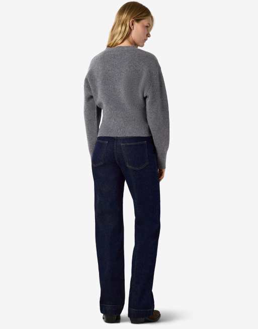 Noisy May Strickpullover in dunkelgrau meliert, 3 von 6
