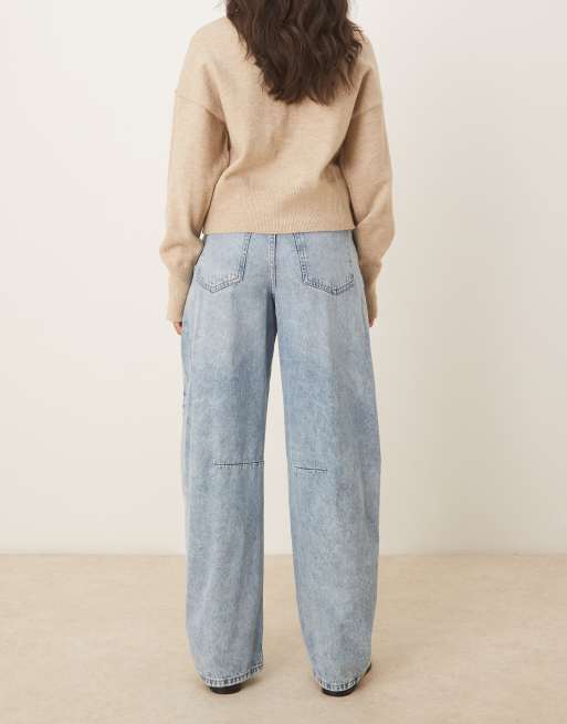 Noisy May Susanna barrel jeans in light blue denim, 2 of 5