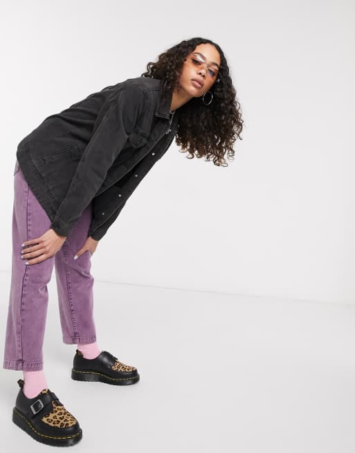 Noisy May – svart jeansjacka i oversize-modell, 4 av 4