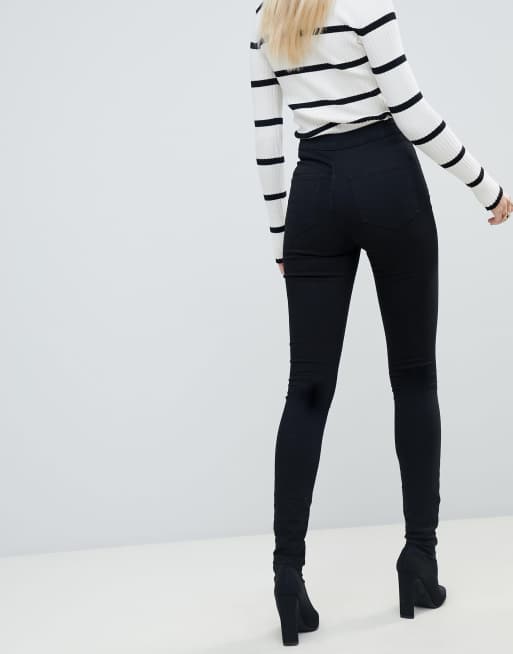 Noisy May – Svarta skinny jeans med hög midja, 2 av 4