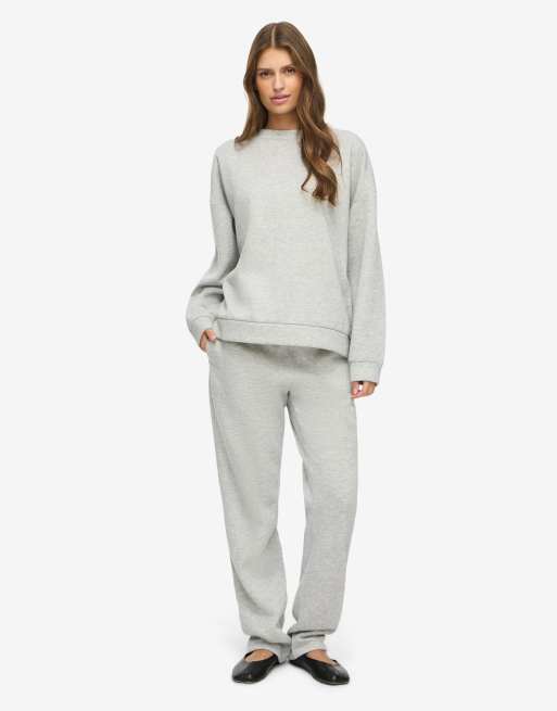 Noisy May sweat-shirt gris chiné clair, 3 de 7