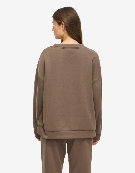 Noisy May sweatshirt i mørkebrun, 2 af 7