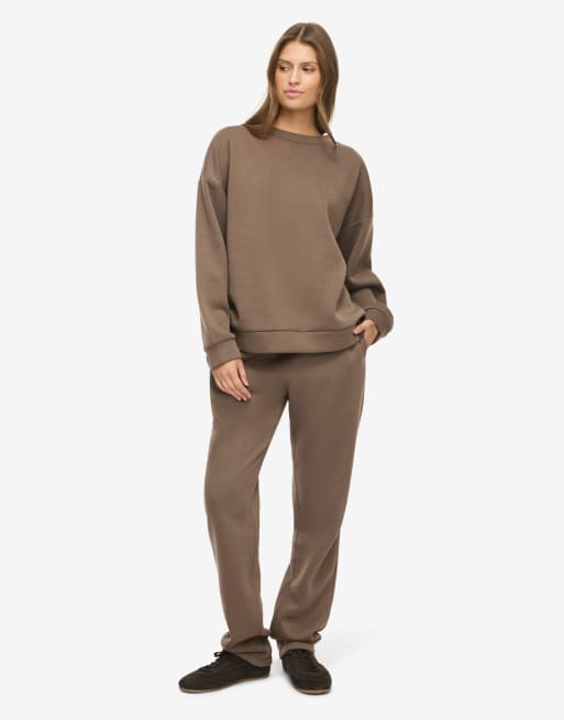 Noisy May sweatshirt i mørkebrun, 3 af 7