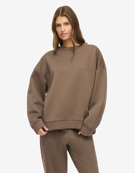 Noisy May sweatshirt in donkerbruin - view 1