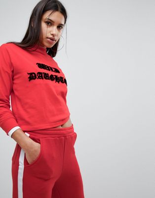 Noisy May - Sweatshirt met tekst-Rood