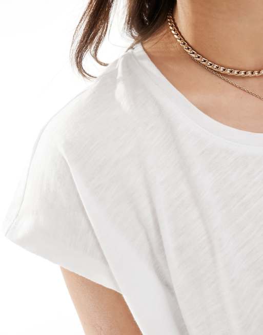 Noisy May - T-shirt bianca con scollo rotondo, 4 di 4
