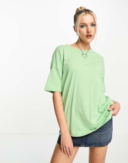 Plain mint green t-shirt for women, ladies