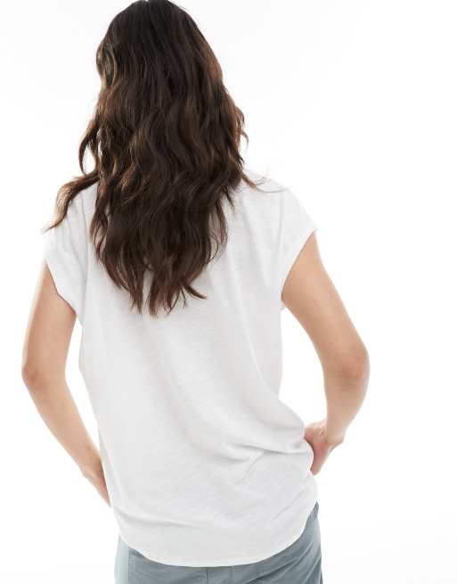Noisy May – T-Shirt in Weiß mit U-Ausschnitt, 3 von 4