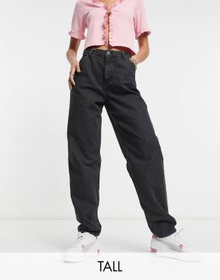 balloon leg jeans black