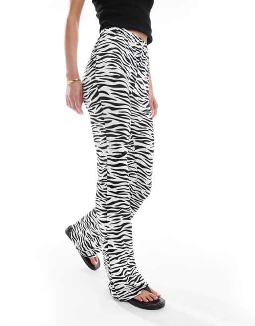 Noisy May Tall - Bukser med svaj og zebraprint, 2 af 5