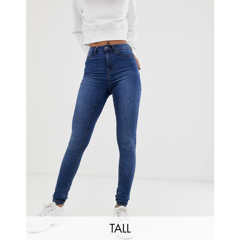 Donna Jeans skinny Noisy May Tall - Callie - Jeans skinny a vita alta lavaggio blu medio