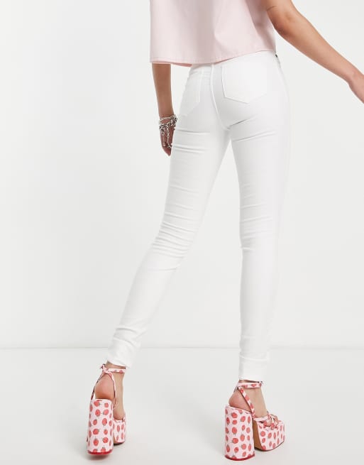 Noisy May Tall – Callie – Vita skinny jeans med hög midja, 2 av 4