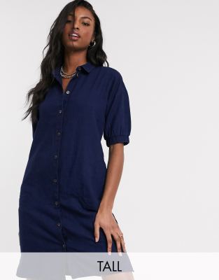 indigo denim shirt dress