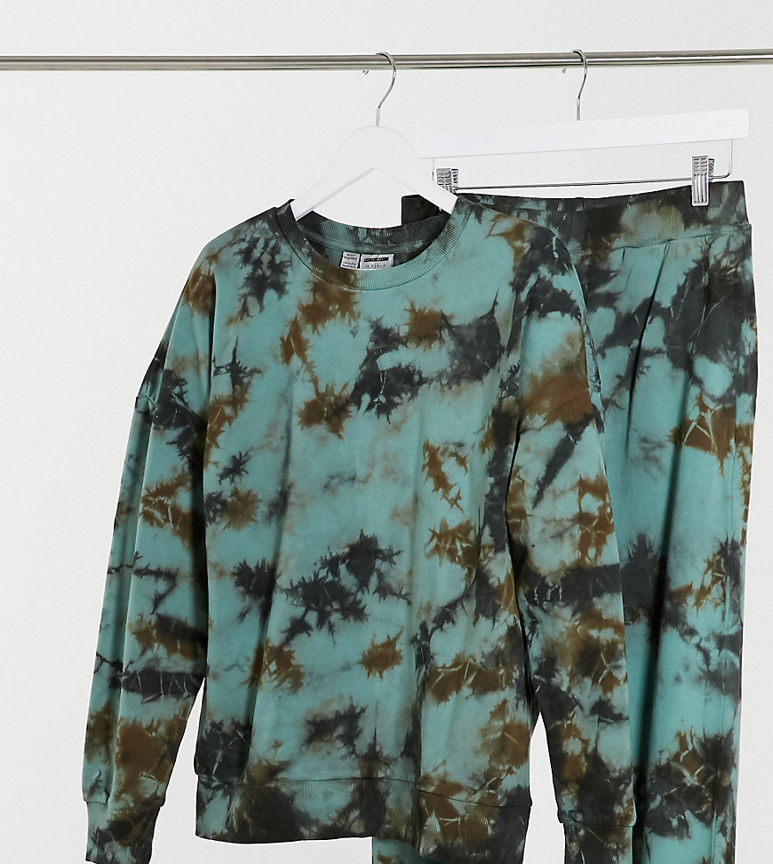 Noisy May Tall - Exclusives - Sweater met tie-dye in groen en zwart, combi-set-Multi