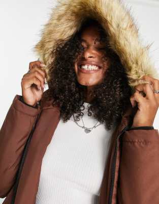 Noisy may parka with faux fur hood sale