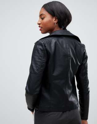 asos tall leather jacket