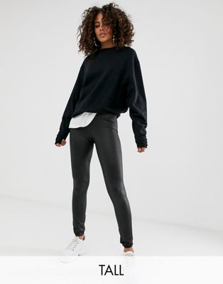 Noisy May Tall faux leather legging - ASOS Price Checker