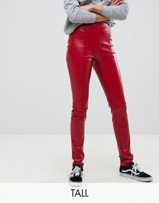 Noisy May Tall Faux Leather Legging, $9, Asos