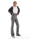 [Noisy May Tall] Noisy May Tall flare pants in black check XS Black