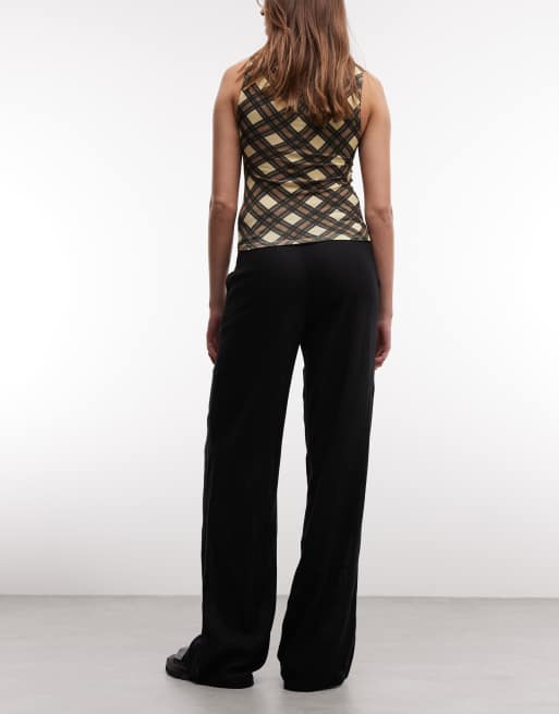 Noisy May Tall – Hose aus Leinenmix in Schwarz, 4 von 5