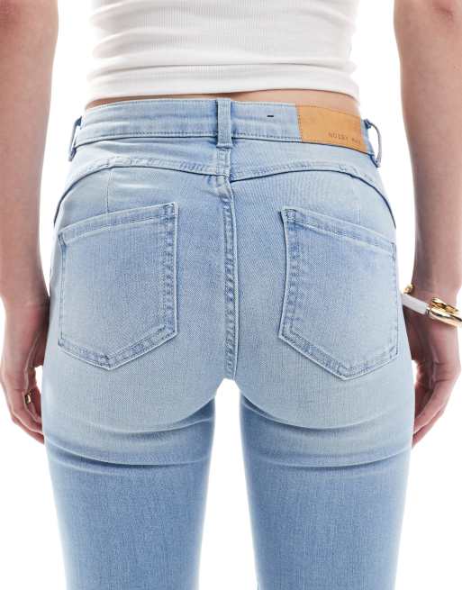 Noisy May Tall - Jen - Jean skinny effet push up - Bleu clair délavé, 4 de 5