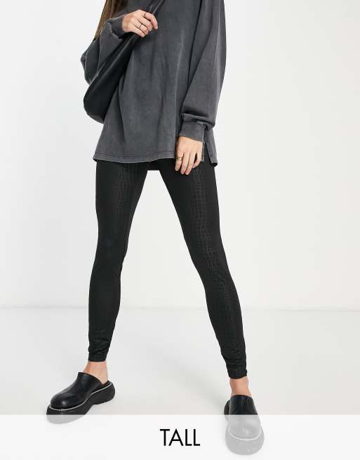 Noisy May Tall - Legging in zwart met krokodillenmotief