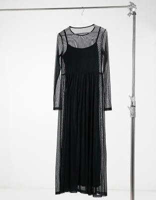 maxi mesh dress