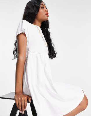 white t shirt smock dress