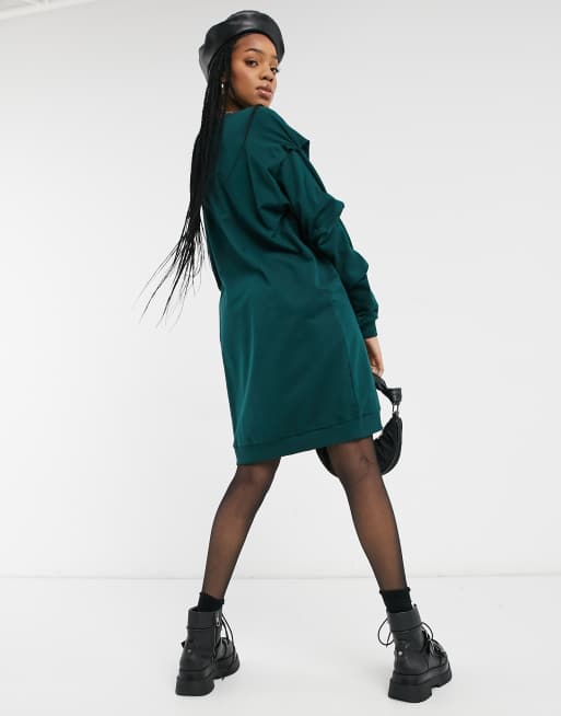 Green oversized hot sale sweater dress