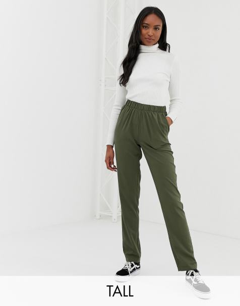 Noisy May Tall textured straight leg trouser