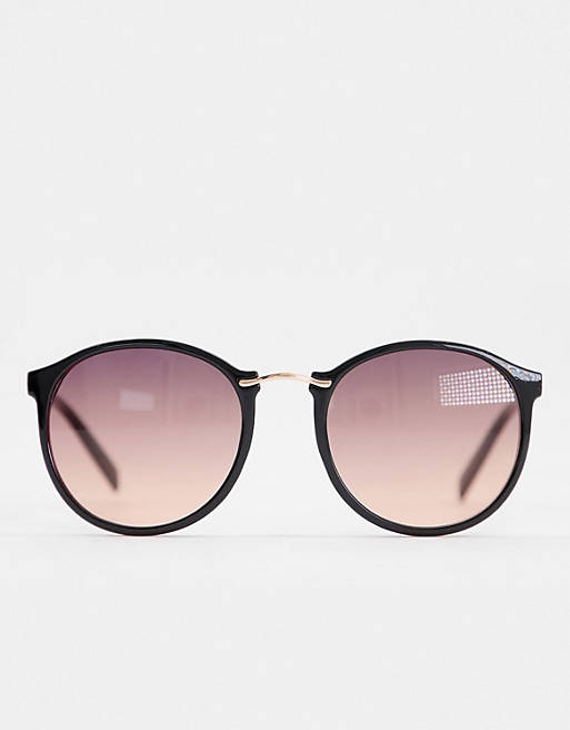 Noisy May tinted round sunglasses in black
