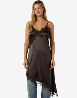 Noisy May - Trägerkleid in Schokoladenbraun-Brown