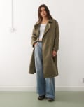[Noisy May] Noisy May trench coat in khaki-Green XS Kalamata