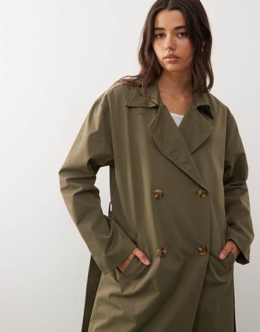 Noisy May trench coat in khaki, 2 of 4