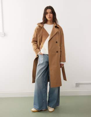Noisy May - Trenchcoat in Hellbraun-Brown