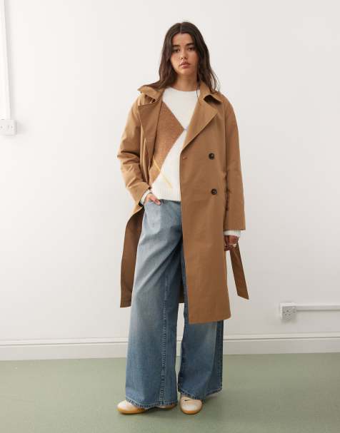 Noisy May – Trenchcoat in Hellbraun - view 1