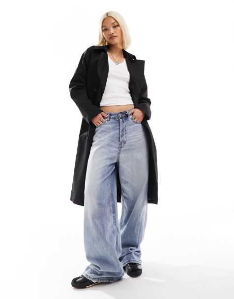 Noisy May - Trenchcoat met lange pasvorm in zwart - view 1