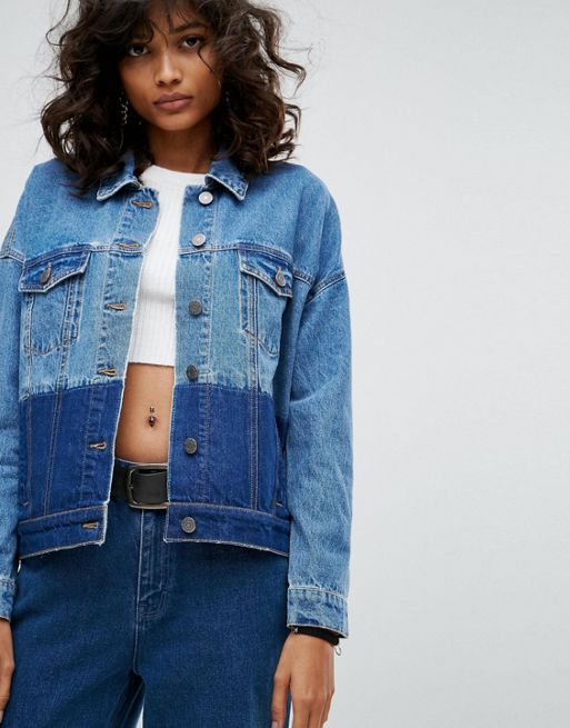 Noisy May Two Tone Denim Jacket | ASOS