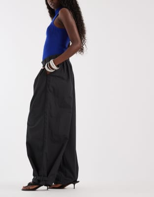 Noisy May Utility Balloon Pants In Gray
