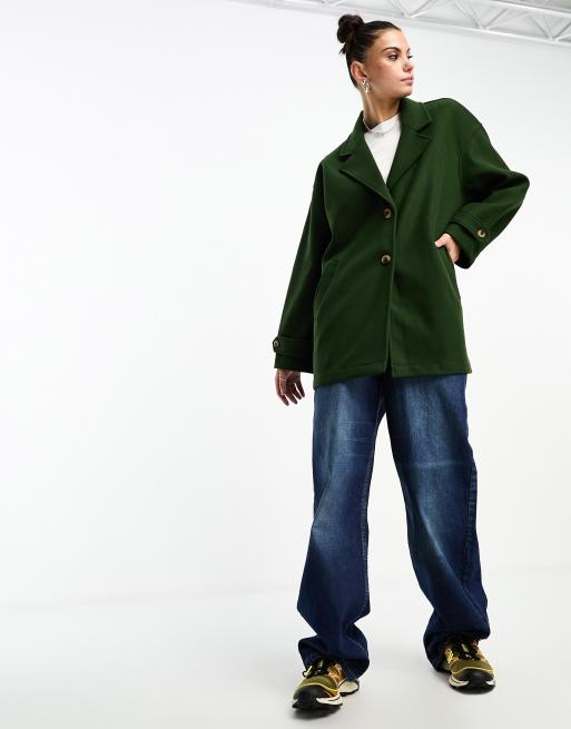 Noisy May - Veste blazer oversize coupe ample - Kaki, 2 de 4