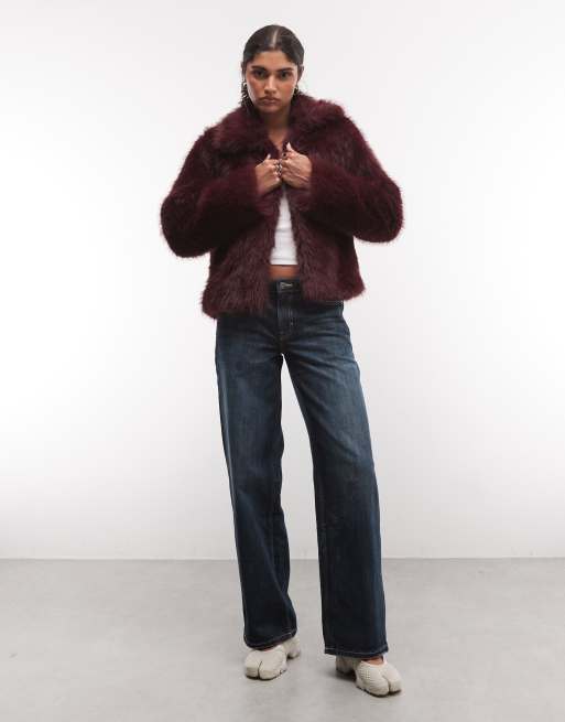 Noisy May veste en faux-fur prune, 2 de 4