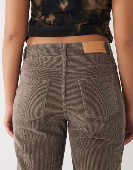 Noisy May – Yolanda – Bruna, raka manchesterjeans med medelhög midja, del av set, 5 av 5