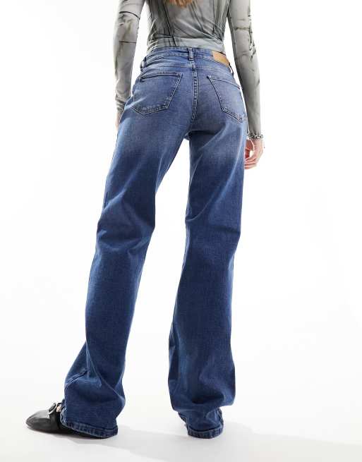 Noisy May - Yolanda - Jeans met wijde pijpen in mid-wash blauw, 2 van 5