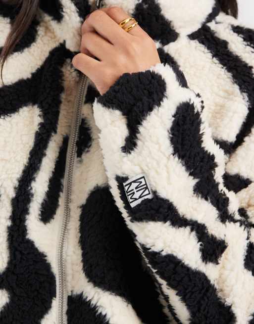 Noisy May zip through fleece in mono swirl, 4 of 4