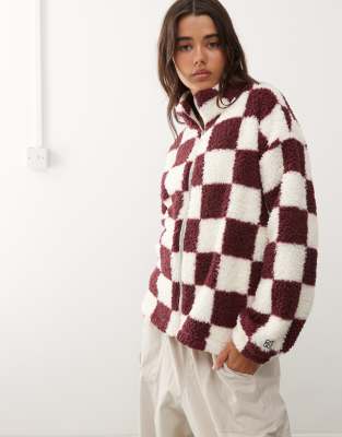 Noisy May Zip Up Fleece In Brown
